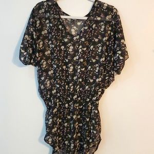 Reg $70 Express sheer floral top size M
